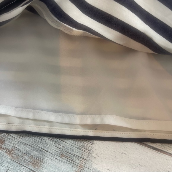 NEW Rhyme Los Angeles Vertical/Horizontal Stripes Lined Mini Skirt Large - Picture 9 of 10